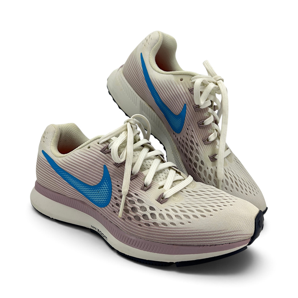 Nike Air Zoom Pegasus 34 White Blue Running Shoes Women’s Size 8